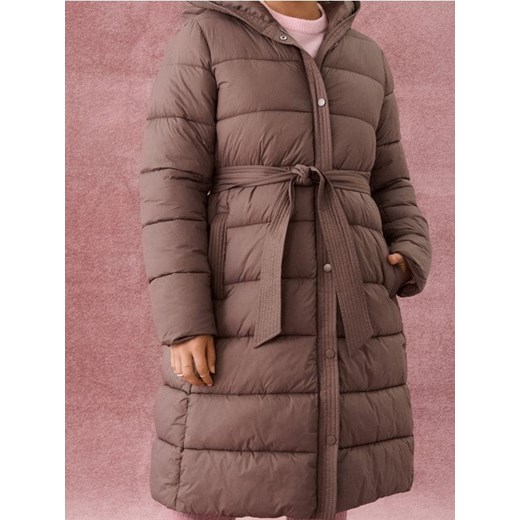 Sinsay - Kurtka puffer z kapturem - brązowy ze sklepu Sinsay w kategorii Kurtki damskie - zdjęcie 186448865