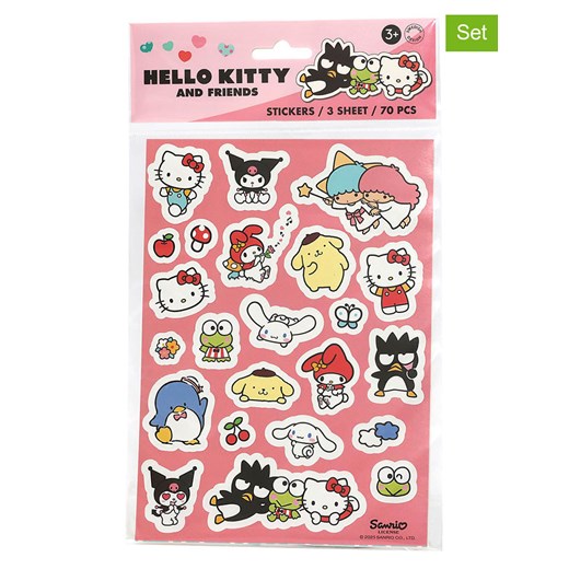 Hello Kitty Arkusze naklejek (3 szt.) - 3+ ze sklepu Limango Polska w kategorii Zabawki - zdjęcie 186450166