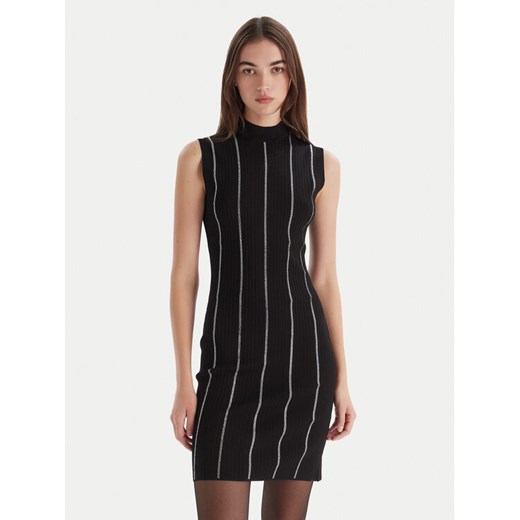 HUGO Sukienka dzianinowa Sbonny 50548258 Czarny Slim Fit ze sklepu MODIVO w kategorii Sukienki - zdjęcie 186450405