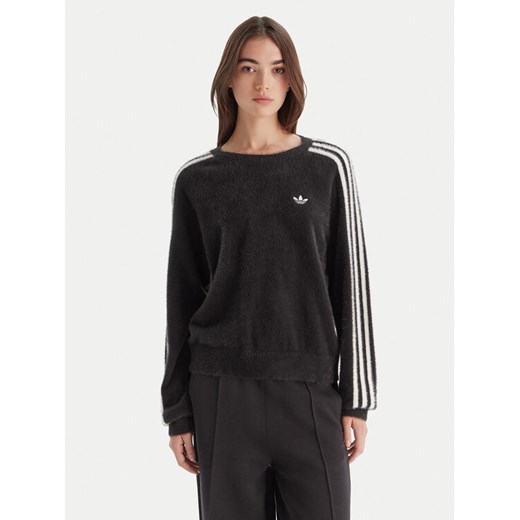 adidas Bluza adicolor Holiday JX7813 Czarny Loose Fit ze sklepu MODIVO w kategorii Bluzy damskie - zdjęcie 186450437