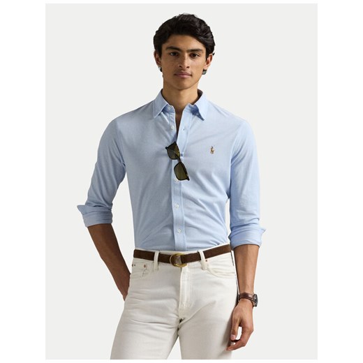 Polo Ralph Lauren Koszula 710932545013 Błękitny Slim Fit ze sklepu MODIVO w kategorii Koszule męskie - zdjęcie 186450447