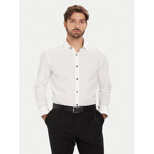 BOSS Koszula H-Hank 50549930 Biały Slim Fit ze sklepu MODIVO w kategorii Koszule męskie - zdjęcie 186450548