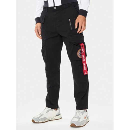 Aeronautica Militare Spodnie cargo 241PA1582CT3255 Czarny Regular Fit Aeronautica Militare 52 MODIVO