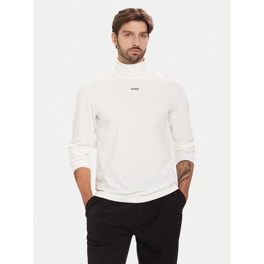 HUGO Golf Daporollo 50547372 Beżowy Regular Fit ze sklepu MODIVO w kategorii Swetry męskie - zdjęcie 186450578