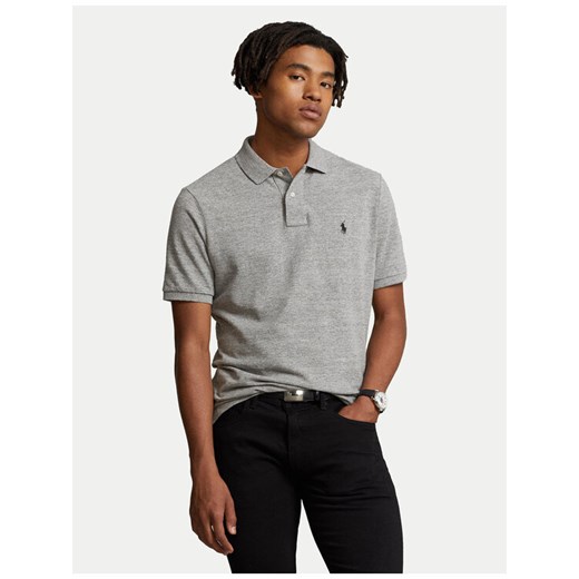 Polo Ralph Lauren Polo 710548797011 Szary Slim Fit ze sklepu MODIVO w kategorii T-shirty męskie - zdjęcie 186450589