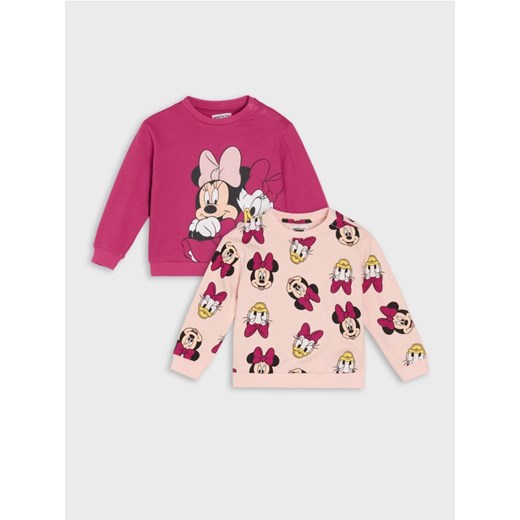 Sinsay - Bluzy 2 pack Minnie Mouse - różowy ze sklepu Sinsay w kategorii Bluzy dziewczęce - zdjęcie 186453608