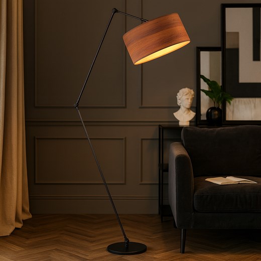 Czarna lampa podłogowa z możliwością regulacji ramienia BARI ECO - id: 6615 - marki Ciekot Partners Sp. Z O. O. - 186453837 Czarna lampa podłogowa z możliwością regulacji ramienia BARI ECO ze sklepu Lysne w kategorii Lampy podłogowe - zdjęcie 186453837