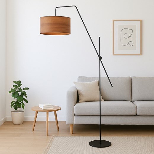 Czarna lampa podłogowa na ruchomym wysięgniku BILBAO ECO - id: 6701 - marki Ciekot Partners Sp. Z O. O. - 186453847 Czarna lampa podłogowa na ruchomym wysięgniku BILBAO ECO ze sklepu Lysne w kategorii Lampy podłogowe - zdjęcie 186453847