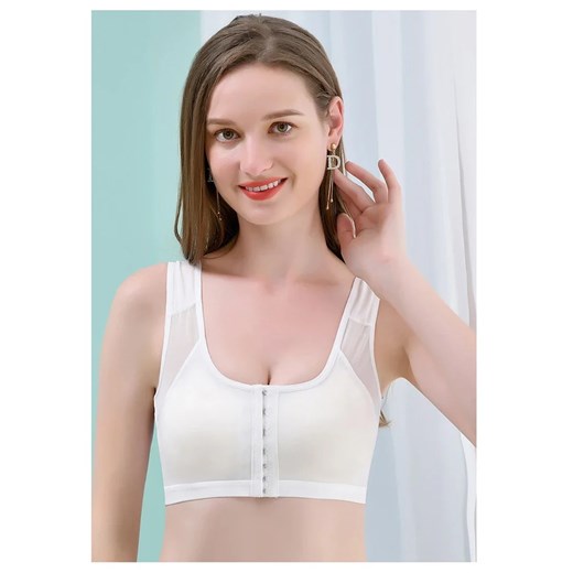 Modelujący biustonosz z zapięciem z przodu - Biały S ze sklepu Intimica.pl w kategorii Biustonosze - zdjęcie 186456049