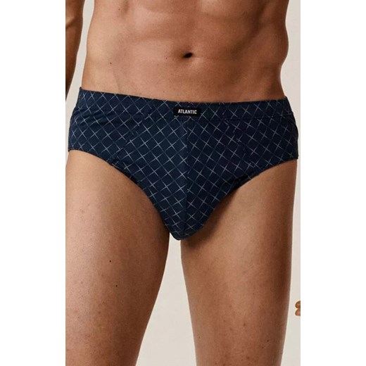 3-pack slipy męskie Classic 3MP-205-GRAJ/GRA/BRA, Kolor brązowo-granatowy, Rozmiar M, ATLANTIC ze sklepu Primodo w kategorii Majtki męskie - zdjęcie 186457946