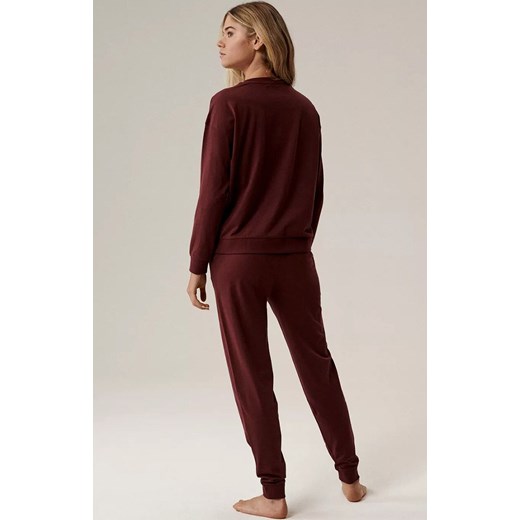 Atlantic długa bawełniana piżama damska NLP-499-WINO, Kolor bordowy, Rozmiar S, ATLANTIC ze sklepu Primodo w kategorii Piżamy damskie - zdjęcie 186457949