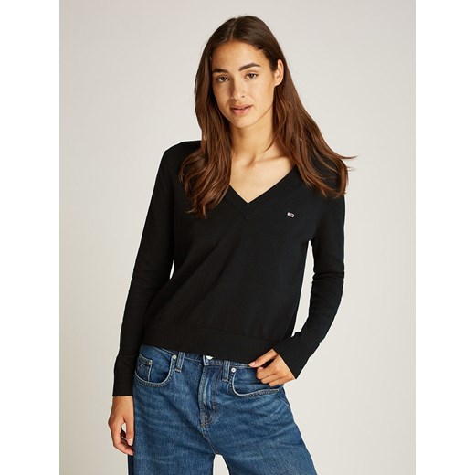 TOMMY JEANS Sweter w kolorze czarnym ze sklepu Limango Polska w kategorii Swetry damskie - zdjęcie 186458268
