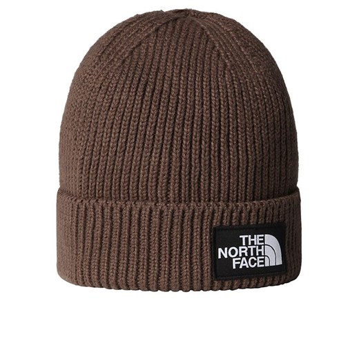 Czapka unisex The North Face Logo Box Beanie 0A8CHE1OI1 - brązowa ze sklepu streetstyle24.pl w kategorii Czapki zimowe męskie - zdjęcie 186458377