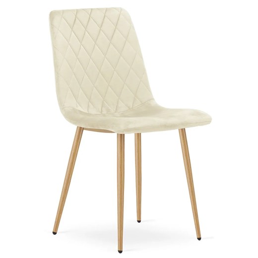 Komplet 4 jasnobeżowych krzeseł tapicerowanych M5-L23 - id: 53168 - marki Elior - 186458438 Komplet 4 jasnobeżowych krzeseł tapicerowanych M5-L23 ze sklepu Edinos.pl w kategorii Krzesła - zdjęcie 186458438