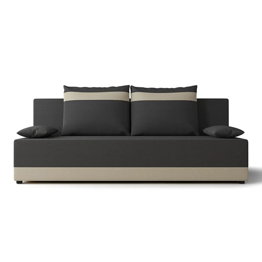 Szaro-beżowa sofa rozkładana z pojemnikiem E6-M34 ze sklepu Edinos.pl w kategorii Sofy i kanapy - zdjęcie 186458467