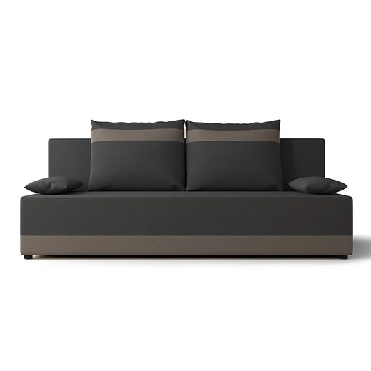 Szaro-brązowa sofa rozkładana z funkcją spania G2-N26 ze sklepu Edinos.pl w kategorii Sofy i kanapy - zdjęcie 186458477
