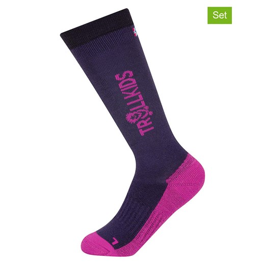 Trollkids Skarpety narciarskie (2 pary) &quot;Kids Ski&quot; w kolorze Trollkids 27-30 okazja Limango Polska