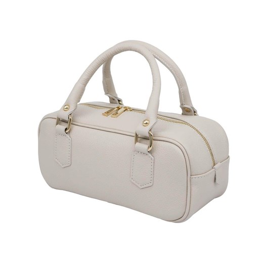 Torebka skórzana Ambra jansy beż Genuine Leather ze sklepu Rafallo w kategorii Kuferki - zdjęcie 186461058