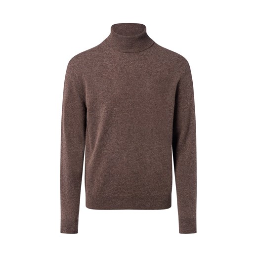 Andrew James Sweter z dodatkiem kaszmiru Mężczyźni Wełna czekoladowy marmurkowy ze sklepu vangraaf w kategorii Swetry męskie - zdjęcie 186461069