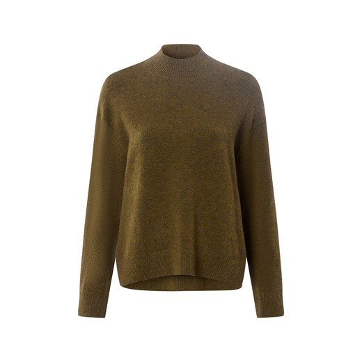 Marc O'Polo Denim Sweter damski z dzianiny wykonany z wełny dziewiczej Kobiety khaki marmurkowy ze sklepu vangraaf w kategorii Swetry damskie - zdjęcie 186461085