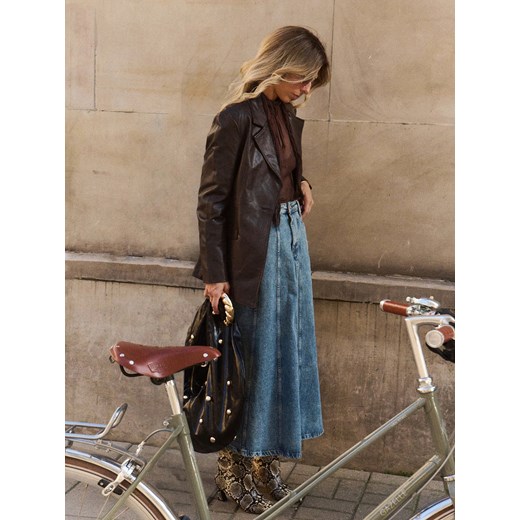 Reserved - Jeansowa spódnica - indigo jeans Reserved S okazja Reserved