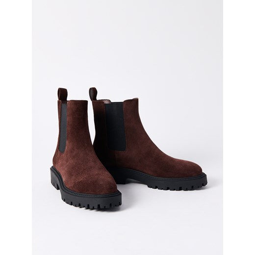 Mohito - Skórzane botki - ciemnobrązowy Mohito 36 Mohito