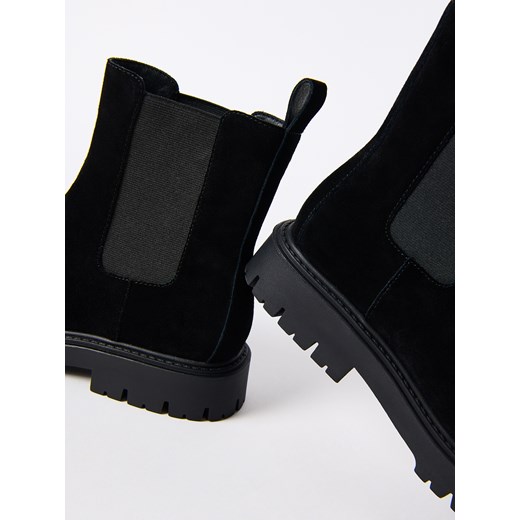 Mohito - Skórzane botki - czarny Mohito 39 Mohito
