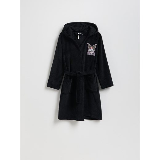 Reserved - Szlafrok z kapturem Kuromi - czarny ze sklepu Reserved w kategorii Szlafroki dziecięce - zdjęcie 186462109