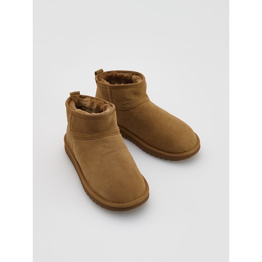Reserved - Zamszowe śniegowce - brązowy ze sklepu Reserved w kategorii Buty zimowe męskie - zdjęcie 186462375