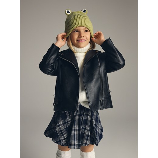 Reserved - Dzianinowa czapka żaba - jasnozielony Reserved 5-9 lat Reserved