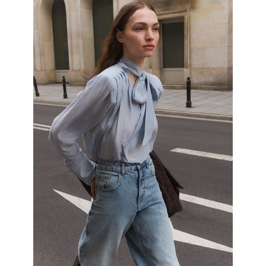 Reserved - Jeansy wide leg - niebieski ze sklepu Reserved w kategorii Jeansy damskie - zdjęcie 186462786