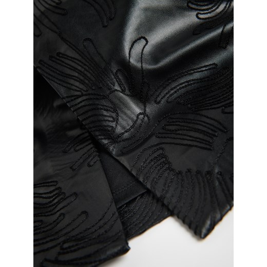 Reserved - Wzorzysta spódnica midi - czarny Reserved S Reserved