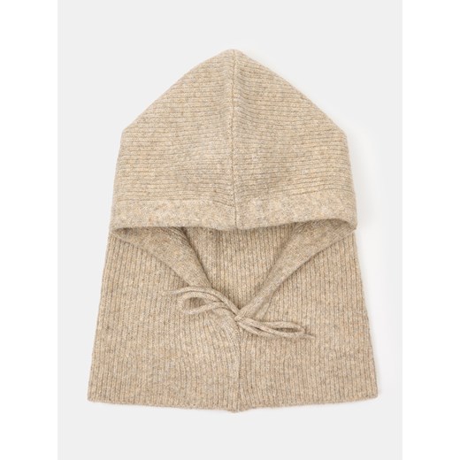 Sinsay - Prążkowana czapka kominiarka - beżowy Sinsay One Size Sinsay