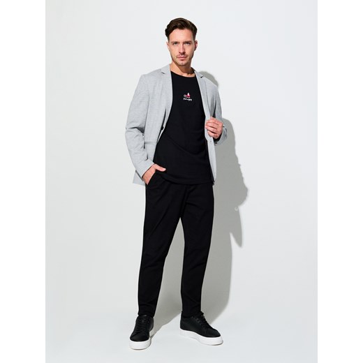 Sinsay - Bawełniana koszulka z nadrukiem - czarny Sinsay XL Sinsay