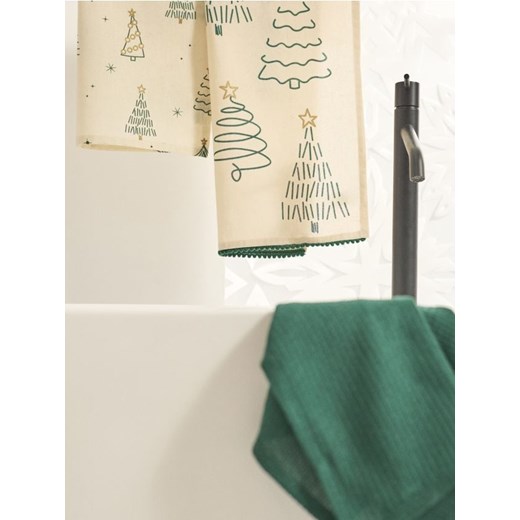 Sinsay - Ścierki kuchenne ze świątecznym motywem 3 pack - zielony ze sklepu Sinsay w kategorii Fartuchy kuchenne - zdjęcie 186464006
