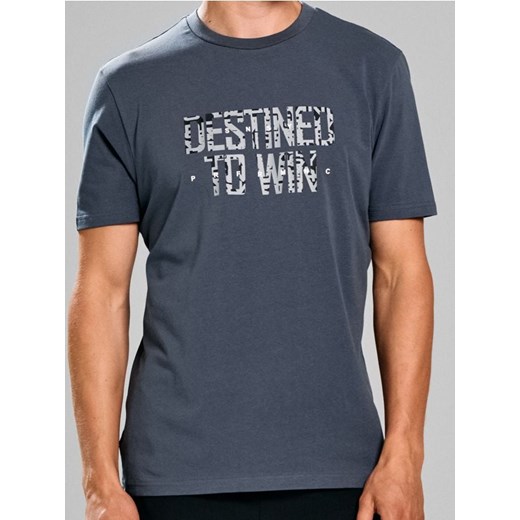 Sinsay - Bawełniana koszulka z napisem - szary ze sklepu Sinsay w kategorii T-shirty męskie - zdjęcie 186464147