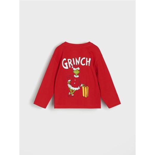 Sinsay - Koszulka z nadrukiem na plecach Grinch - czerwony - id: 724EM-33X - marki Sinsay - 186464167 Sinsay - Koszulka z nadrukiem na plecach Grinch - czerwony ze sklepu Sinsay w kategorii Bluzki dziewczęce - zdjęcie 186464167