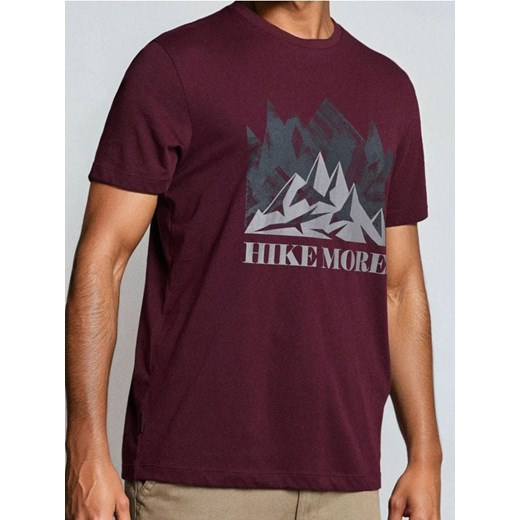 Sinsay - Koszulka z nadrukiem - bordowy ze sklepu Sinsay w kategorii T-shirty męskie - zdjęcie 186464217