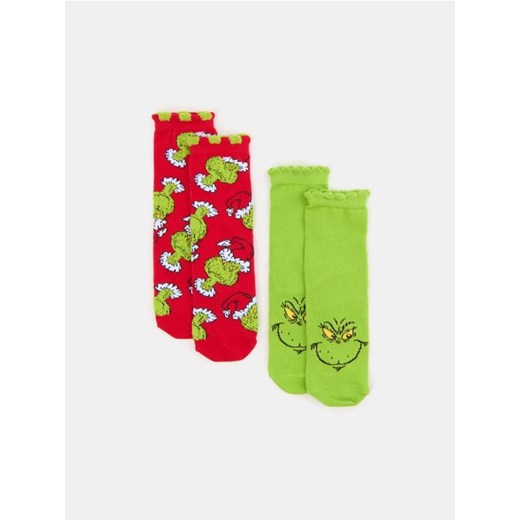 Sinsay - Skarpetki 2 pack Grinch - wielobarwny ze sklepu Sinsay w kategorii Skarpetki dziecięce - zdjęcie 186464227