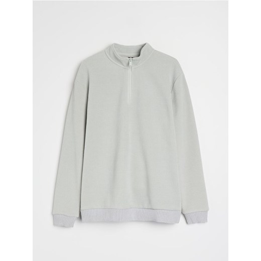 Sinsay - Bluza crewneck - kremowy - id: 974EU-02X - marki Sinsay - 186464259 Sinsay - Bluza crewneck - kremowy ze sklepu Sinsay w kategorii Bluzy męskie - zdjęcie 186464259