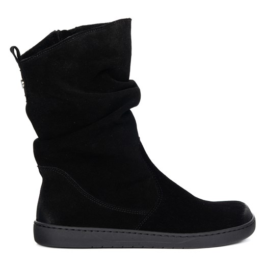 Buty Damskie botki BAREFOOT skórzane ocieplane Freja polskie czarne ze sklepu butyolivier w kategorii Półbuty damskie - zdjęcie 186465026