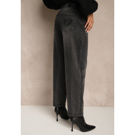 Szare Jeansy Mom Fit High Waist Ralima Renee XS renee.pl