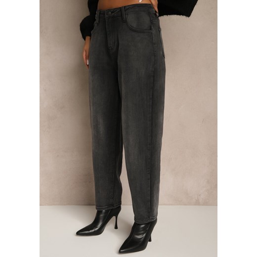 Szare Jeansy Mom Fit High Waist Ralima Renee XS renee.pl
