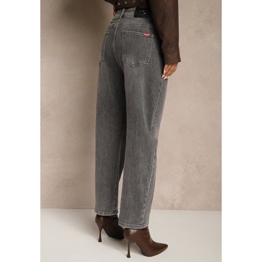 Szare Jeansy Mom Fit High Waist Ralineva Renee L renee.pl