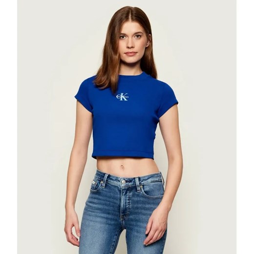 Calvin Klein Jeans T-shirt | Cropped Fit ze sklepu Gomez Fashion Store w kategorii Bluzki damskie - zdjęcie 186466665