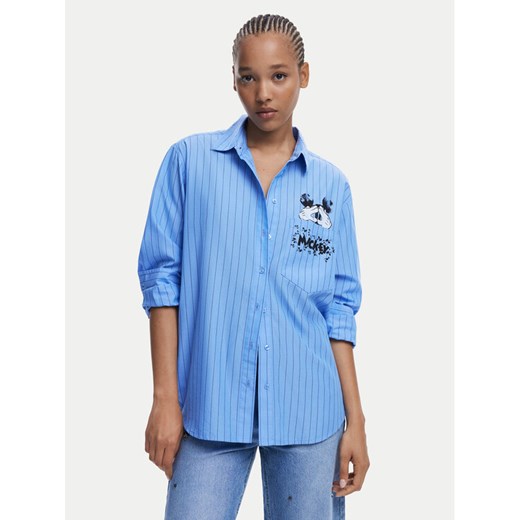 Desigual Koszula Mickey 25WWCW19 Niebieski Oversize ze sklepu MODIVO w kategorii Koszule damskie - zdjęcie 186469135