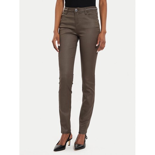 Morgan Spodnie materiałowe 212-PALONA Brązowy Slim Fit ze sklepu MODIVO w kategorii Spodnie damskie - zdjęcie 186469155