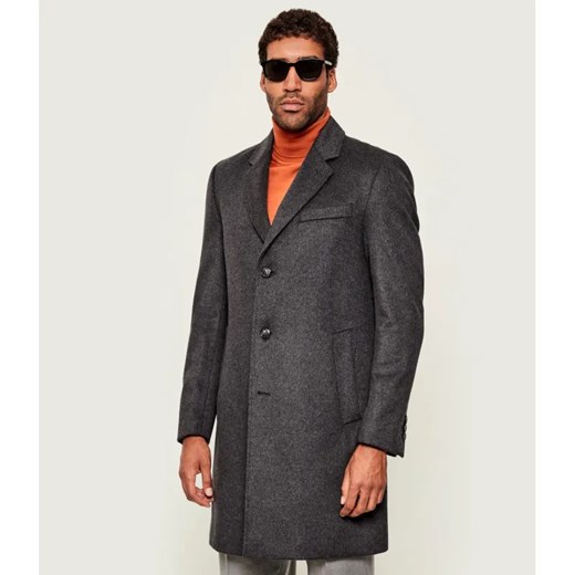 BOSS BLACK Wełniany płaszcz H-Hyde-254 | z dodatkiem kaszmiru ze sklepu Gomez Fashion Store w kategorii Płaszcze męskie - zdjęcie 186470619