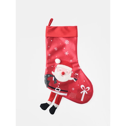 Sinsay - Dekoracyjna skarpeta świąteczna - czerwony Sinsay One Size Sinsay