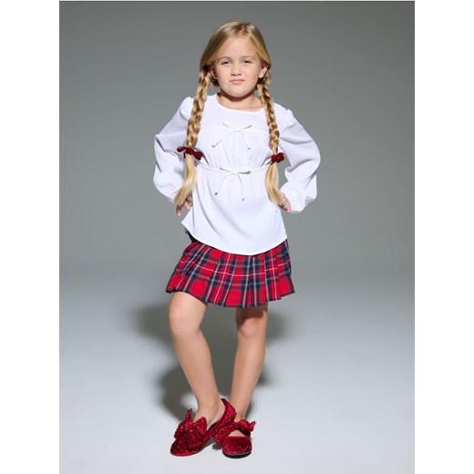 Sinsay - Elegancka bluzka z bufkami - biały - id: 023GL-00X - marki Sinsay - 186471955 Sinsay - Elegancka bluzka z bufkami - biały ze sklepu Sinsay w kategorii Bluzki dziewczęce - zdjęcie 186471955